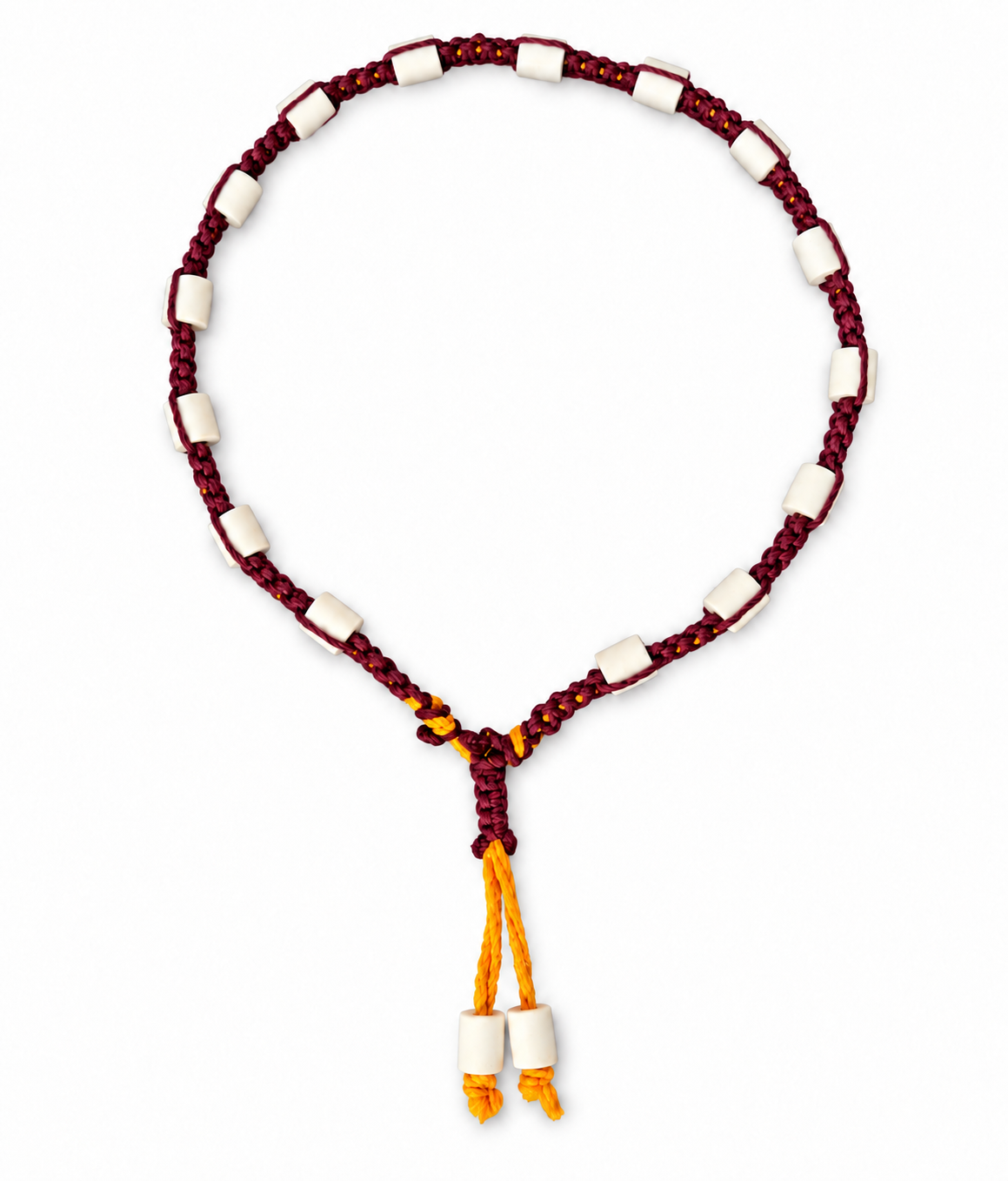 Burgundy EM Ceramic Collar – Yellow Accent
