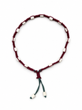 Burgundy EM Ceramic Collar – Blue Accent