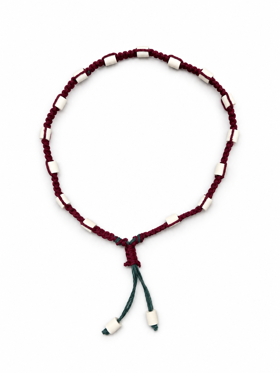Burgundy EM Ceramic Collar – Blue Accent